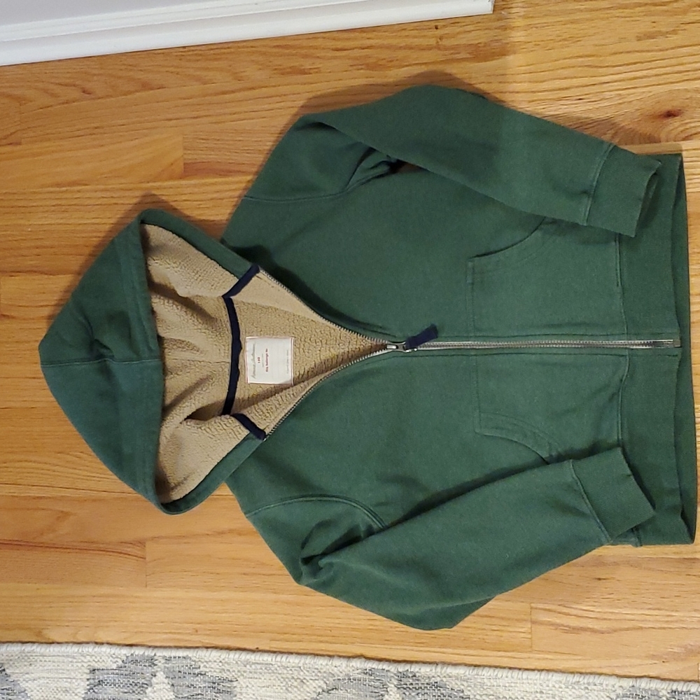 Hannah Andersson Sherpa Lined Zip-Up Hoodie